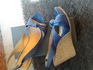Сини сандали на платформа | Дамски Сандали  - София-град - image 2