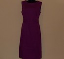 Вталена лилава рокля-Дамски Рокли