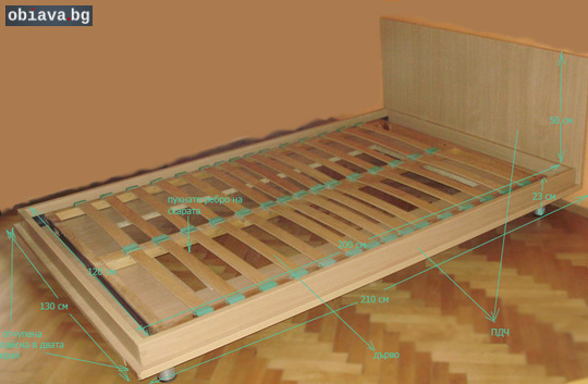 Легло от ПДЧ с дървена подматрачна рамка 130х200 | Мебели и Обзавеждане | София-град