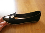 Черни ниски обувки комбинация велур и лак  - 37 номер | Официални Дамски Обувки  - Габрово - image 2