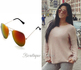 Ново! Жилто-оранжеви огледални авиаторски очила като на Алис | Дамски Слънчеви Очила  - Русе - image 1