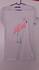 Дамска бяла 3D тениска ZARA с фламинго къс ръкав | Дамски Тениски  - Велико Търново - image 0