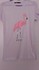 Дамска бяла 3D тениска ZARA с фламинго къс ръкав | Дамски Тениски  - Велико Търново - image 1