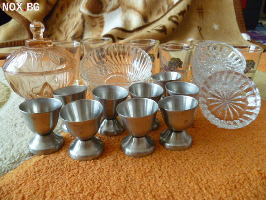 Стари стъклени водни чаши комплект ретро чашки за ракия купи | Колекции | Добрич