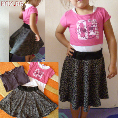 Лот дрехи за момиче - детски комплект, пола тениска и жилетка | Детски Дрехи | Добрич