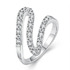 Дамски пръстен с камъчета сребърно покритие 925 | Пръстени  - Добрич - image 1