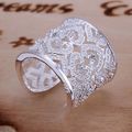 Дамски пръстен Сърца с камъчета сребърно покритие 925 масиве-Пръстени