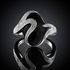 Дамски пръстен Черни вълни сребърно покритие 925 | Пръстени  - Добрич - image 1