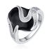 Дамски пръстен Черни вълни сребърно покритие 925 | Пръстени  - Добрич - image 3