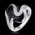 Дамски пръстен Черни вълни сребърно покритие 925 | Пръстени  - Добрич - image 4