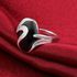 Дамски пръстен Черни вълни сребърно покритие 925 | Пръстени  - Добрич - image 5