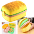 Детска кутия за храна с форма на хамбургер с 3 прегради | Аксесоари  - Добрич - image 0