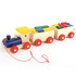 Дървен влак с вагони и строителни цветни блокчета | Детски Играчки  - Добрич - image 1
