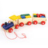 Дървен влак с вагони и строителни цветни блокчета | Детски Играчки  - Добрич - image 4