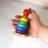 Занимателна играчка дървена пирамида с цветни рингове Монтесори | Детски Играчки  - Добрич - image 2