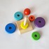 Занимателна играчка дървена пирамида с цветни рингове Монтесори | Детски Играчки  - Добрич - image 10
