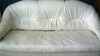 Тройка разтегателен диван от бяла еко кожа | Мебели и Обзавеждане  - София-град - image 0