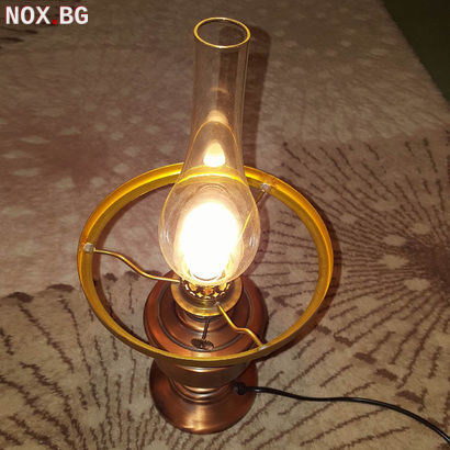 Декоративна медна газова нощна лампа с лед крушка ретро деко | Дом и Градина | Добрич