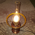 Декоративна медна газова нощна лампа с лед крушка ретро деко-Дом и Градина