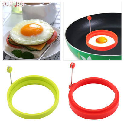 Комплект от 2 броя кръгла силиконова форма за пържени яйца | Дом и Градина | Добрич