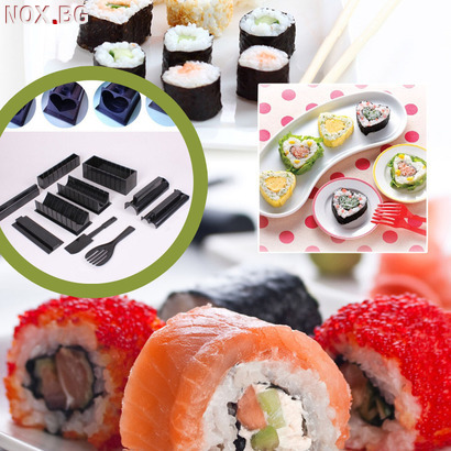 Комплект за суши от 11 части сет машинка за приготвяне на су | Храни, Напитки | Добрич