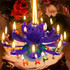 Музикална свещ Лотос за рожден ден с 14 броя свещички | Аксесоари  - Добрич - image 0