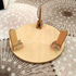Малка кръгла масичка сгъваема бамбукова стойка на три крака | Мебели и Обзавеждане  - Добрич - image 6