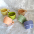 Комплект от 6 броя керамични чаши за кафе на метална стойка | Дом и Градина  - Добрич - image 3