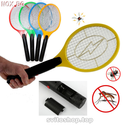 Електрическа палка за комари мухи насекоми ракета мухобойка | Дом и Градина | Добрич