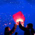 Китайски летящ фенер размер 38x70x95cm розов и син цвят летя | Дом и Градина  - Добрич - image 2