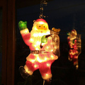 Светещ Дядо Коледа Коледна украса за стена прозорец 44 x 28с-Дом и Градина