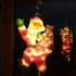 Светещ Дядо Коледа Коледна украса за стена прозорец 44 x 28с | Дом и Градина  - Добрич - image 0