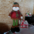 Декоративна коледна фигура от плат Снежко с разтягащи крака | Дом и Градина  - Добрич - image 4