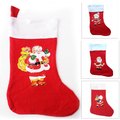 Коледен чорап с картинка Коледен ботуш коледна торба за пода-Дом и Градина