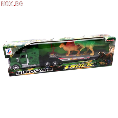 Детска играчка камион платформа с два динозавъра 43см | Детски Играчки | Добрич
