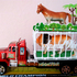 Голям детски камион с две клетки и 5 животни - кон тигър лъв | Детски Играчки  - Добрич - image 1