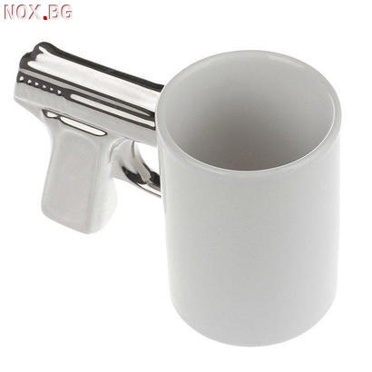 Керамична чаша за чай с дръжка пистолет чаша за подарък за м | Дом и Градина | Добрич