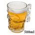 Стъклена халба за бира Череп нестандартна чаша за подарък 50 | Дом и Градина  - Добрич - image 1