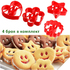 Форми за сладки линцери усмивки форми за изрязване 4 броя | Дом и Градина  - Добрич - image 0