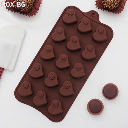 Силиконова форма за шоколадови бонбони сърца форми за лед съ | Дом и Градина | Добрич