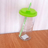 Стъклена чаша с капак и сламка 400мл Summer Party | Дом и Градина  - Добрич - image 2