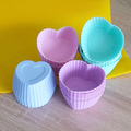 Комплект от 6 броя силиконови форми за мъфини сърца-Дом и Градина