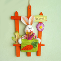 Великденска украса за стена Табелка за врата великденски заек-Дом и Градина