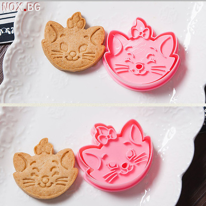 Комплект резци за сладки с релеф котенца Kitty формички за б | Дом и Градина | Добрич