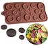 Силиконова форма за шоколадови бонбони копчета | Дом и Градина  - Добрич - image 0