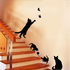 Стикери за стена котки с пеперуди стикер за декорация украса | Дом и Градина  - Добрич - image 0