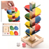 Образователна Детска дървена играчака Монтесори Дърво Пирами | Детски Играчки  - Добрич - image 0