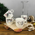 Комплект керамични чаши за кафе и чай на метална стойка Коте | Дом и Градина  - Добрич - image 3