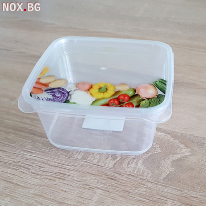 Пластмасова прозрачна кутия с капак за съхранение на храна 5 | Дом и Градина | Добрич
