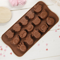Силиконова форма за шоколадови бонбони Животни LOVE-Дом и Градина